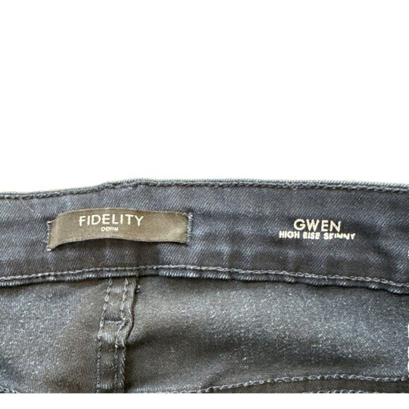 Fidelity Jeans Women's Size 24 Dark Blue Gwen High Rise Skinny Stretch inseam 24 - Picture 7 of 10